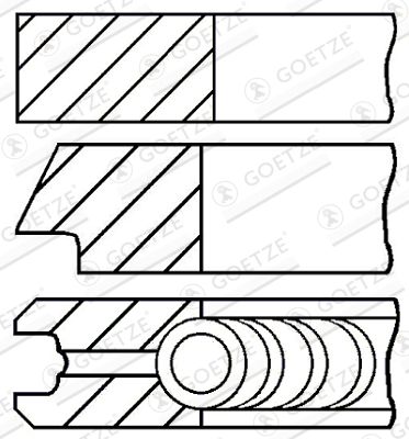 GOETZE ENGINE 08-436500-00 Piston Ring Kit