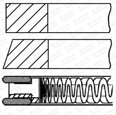 Piston Ring Kit GOETZE ENGINE 08-436907-00