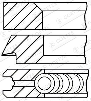 Piston Ring Kit GOETZE ENGINE 08-437000-00