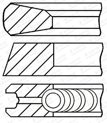 GOETZE ENGINE 08-437500-00 Piston Ring Kit