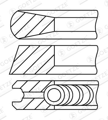 GOETZE ENGINE 08-438800-10 Piston Ring Kit