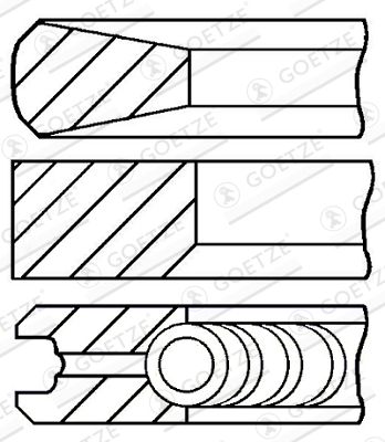 Piston Ring Kit GOETZE ENGINE 08-439000-00