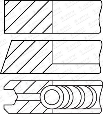 Piston Ring Kit GOETZE ENGINE 08-439107-10