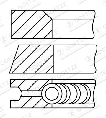 GOETZE ENGINE 08-439300-10 Piston Ring Kit