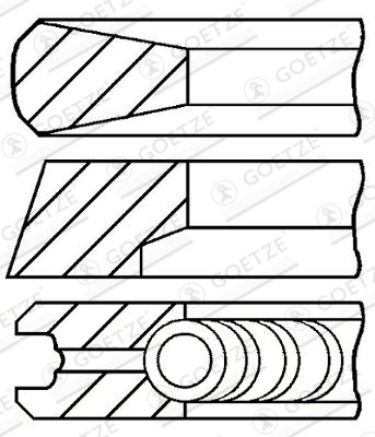 Piston Ring Kit GOETZE ENGINE 08-440600-00