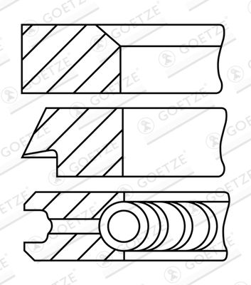 GOETZE ENGINE 08-442200-10 Piston Ring Kit