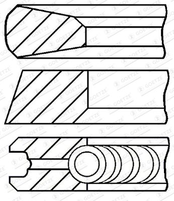 GOETZE ENGINE 08-443200-00 Piston Ring Kit