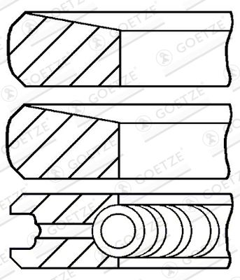 Piston Ring Kit GOETZE ENGINE 08-443500-00