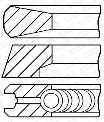 GOETZE ENGINE 08-444500-00 Piston Ring Kit