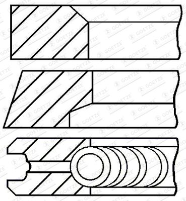Piston Ring Kit GOETZE ENGINE 08-445100-00