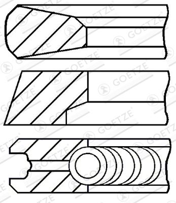 GOETZE ENGINE 08-445200-30 Piston Ring Kit