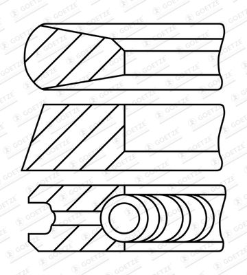 GOETZE ENGINE 08-445300-00 Piston Ring Kit
