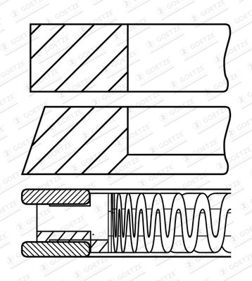 Piston Ring Kit GOETZE ENGINE 08-447000-00