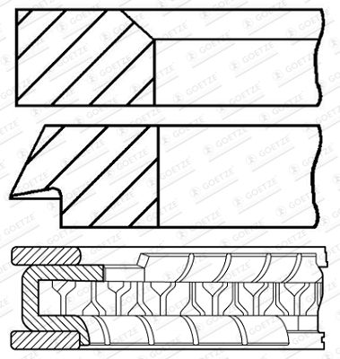 GOETZE ENGINE 08-447100-00 Piston Ring Kit