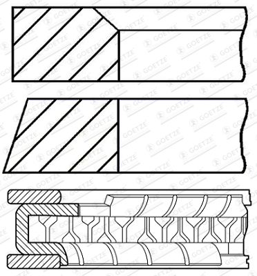 GOETZE ENGINE 08-447200-00 Piston Ring Kit