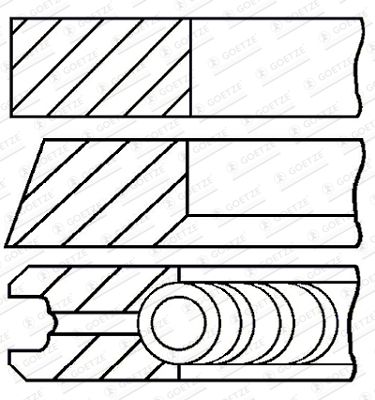 Piston Ring Kit GOETZE ENGINE 08-447500-00