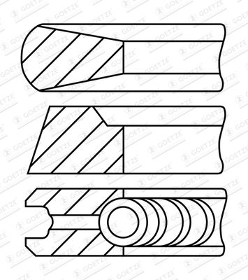 Piston Ring Kit GOETZE ENGINE 08-447600-00