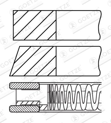GOETZE ENGINE 08-447800-00 Piston Ring Kit