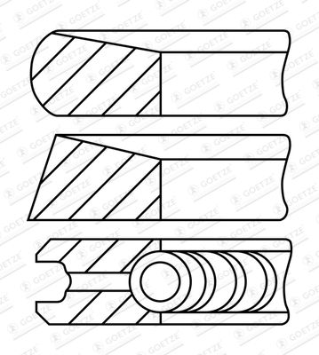 Piston Ring Kit GOETZE ENGINE 08-448600-00
