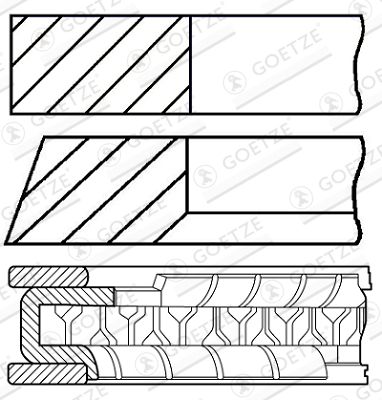 GOETZE ENGINE 08-450000-10 Piston Ring Kit