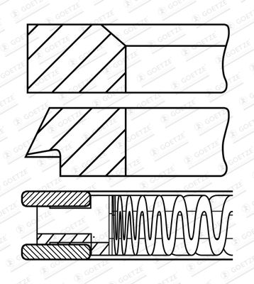 Piston Ring Kit GOETZE ENGINE 08-450400-00