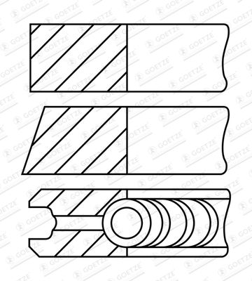 Piston Ring Kit GOETZE ENGINE 08-450500-00