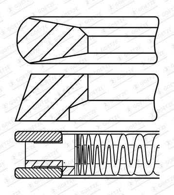Piston Ring Kit GOETZE ENGINE 08-451200-00