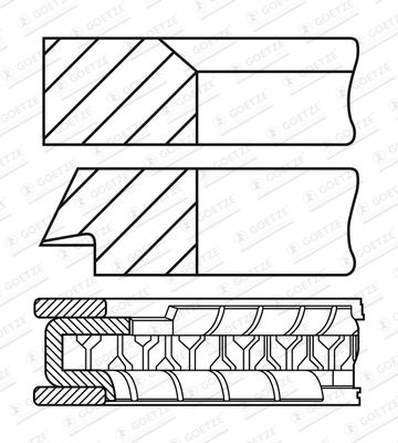 GOETZE ENGINE 08-451600-00 Piston Ring Kit