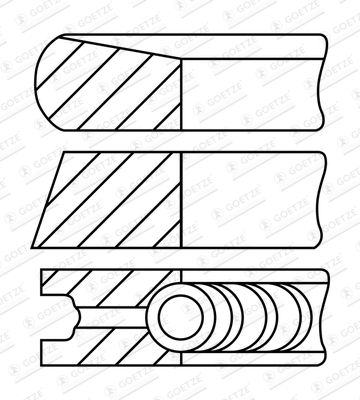 Piston Ring Kit GOETZE ENGINE 08-452000-00