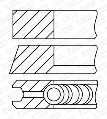 GOETZE ENGINE 08-452305-00 Piston Ring Kit