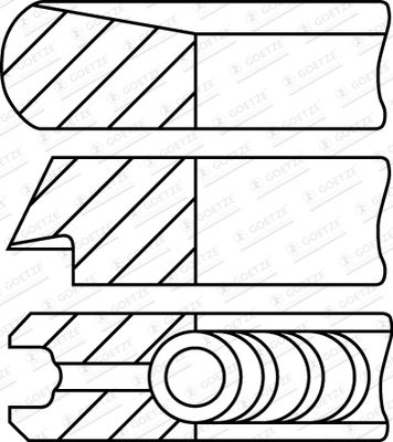 Piston Ring Kit GOETZE ENGINE 08-452400-00