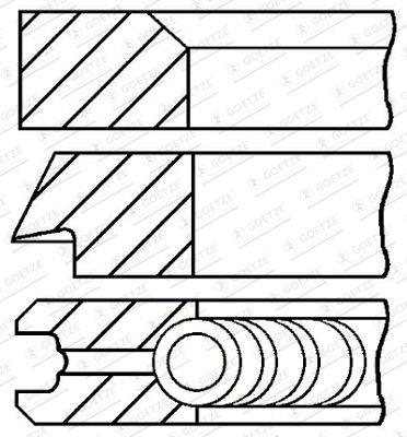 GOETZE ENGINE 08-453000-00 Piston Ring Kit