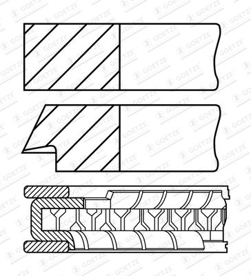 GOETZE ENGINE 08-453200-00 Piston Ring Kit