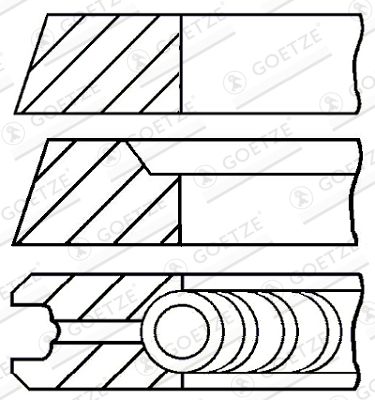 GOETZE ENGINE 08-501807-00 Piston Ring Kit
