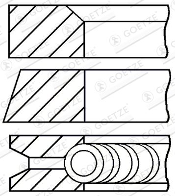 Piston Ring Kit GOETZE ENGINE 08-502200-00