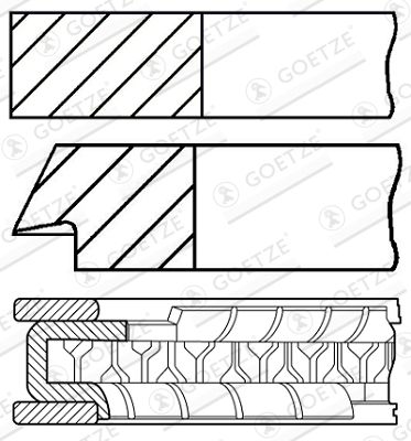 GOETZE ENGINE 08-502800-00 Piston Ring Kit