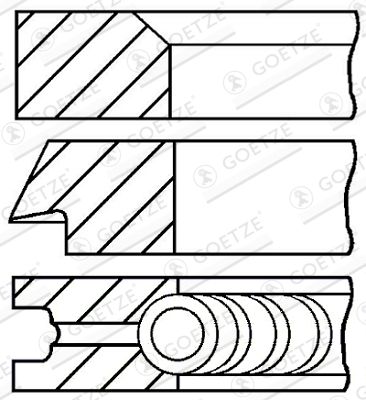 GOETZE ENGINE 08-700900-00 Piston Ring Kit