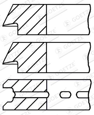 Piston Ring Kit GOETZE ENGINE 08-742600-00