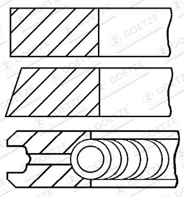 Piston Ring Kit GOETZE ENGINE 08-783500-00