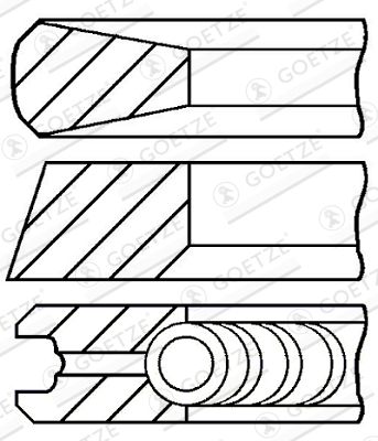 Piston Ring Kit GOETZE ENGINE 08-783800-00