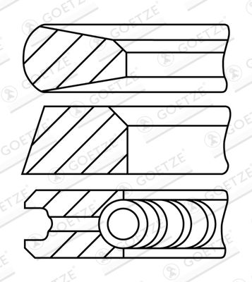 Piston Ring Kit GOETZE ENGINE 08-784800-10