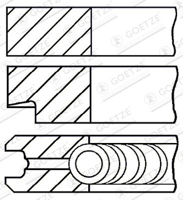 Piston Ring Kit GOETZE ENGINE 08-786600-00