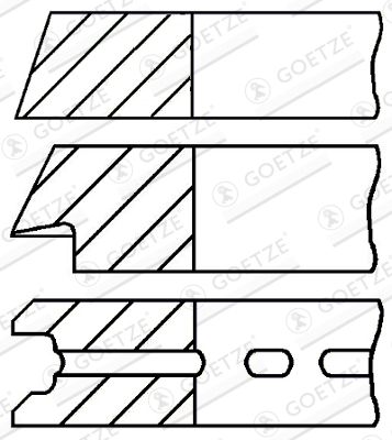 Piston Ring Kit GOETZE ENGINE 08-990700-00