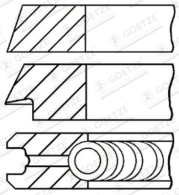 GOETZE ENGINE 08-991000-00 Piston Ring Kit
