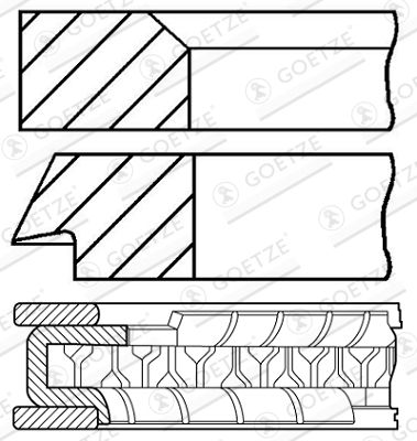 GOETZE ENGINE 08-991400-00 Piston Ring Kit