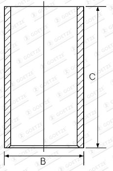 GOETZE ENGINE 14-011041-00 Cylinder Sleeve