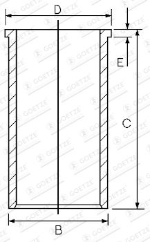 GOETZE ENGINE 14-023751-00 Cylinder Sleeve