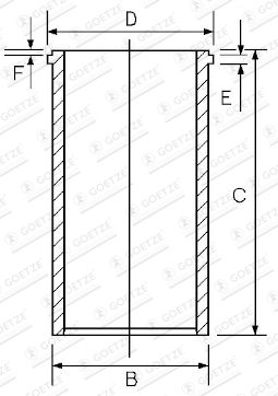 Cylinder Sleeve GOETZE ENGINE 14-049300-00