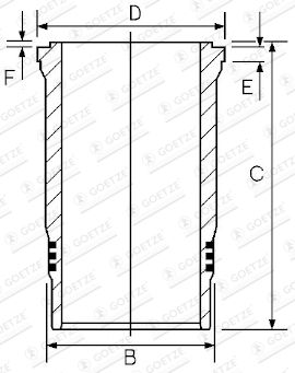 GOETZE ENGINE 14-450630-00 Cylinder Sleeve
