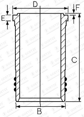 GOETZE ENGINE 14-450880-00 Cylinder Sleeve
